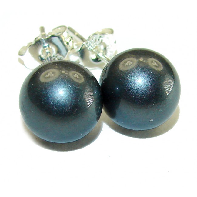 Black Pearl .925 Sterling Silver handcrafted Earrings