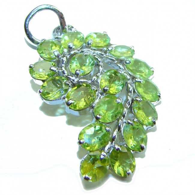 Bianca - Authentic 9.5 carat Peridot .925 Sterling Silver handmade Pendant