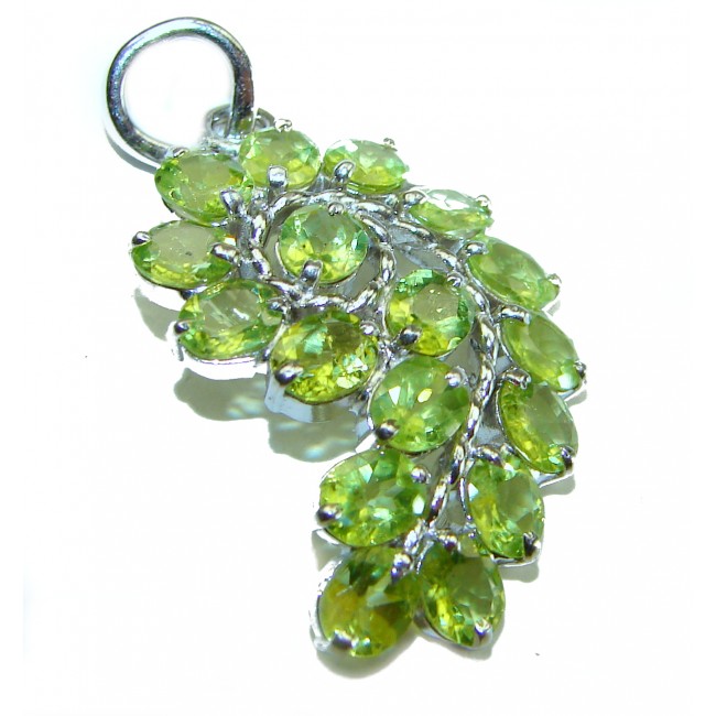 Bianca - Authentic 9.5 carat Peridot .925 Sterling Silver handmade Pendant