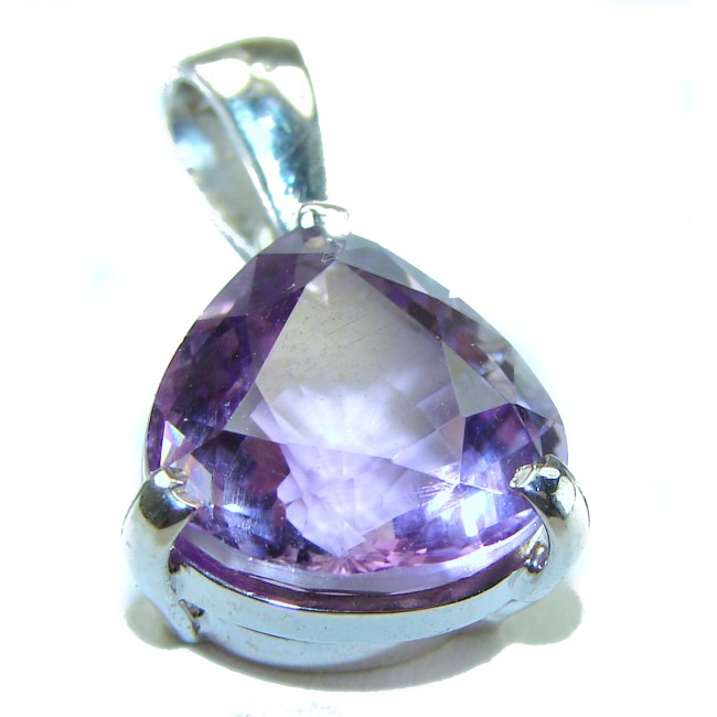 8.2 carat natural Amethyst .925 Sterling Silver handcrafted Pendant