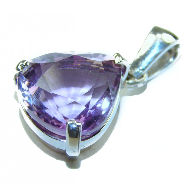 8.2 carat natural Amethyst .925 Sterling Silver handcrafted Pendant