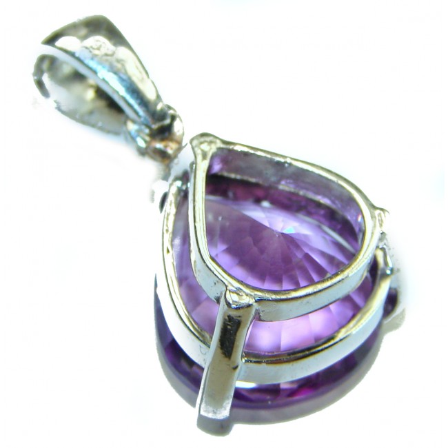 8.2 carat natural Amethyst .925 Sterling Silver handcrafted Pendant