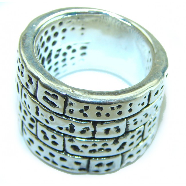 Large Bali made .925 Sterling Silver handcrafted Ring s. 7