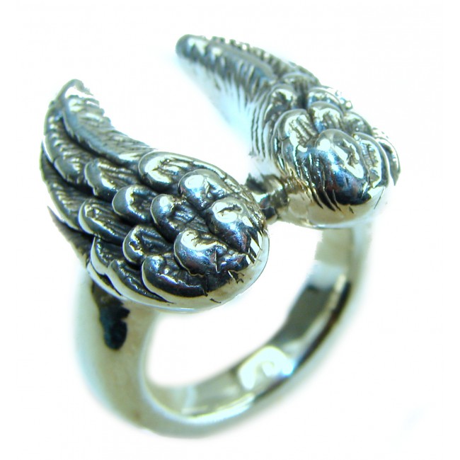 Angel's Wings Bali made .925 Sterling Silver handcrafted Ring s. 7