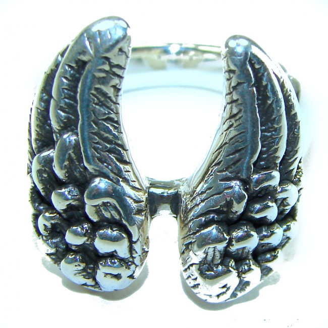 Angel's Wings Bali made .925 Sterling Silver handcrafted Ring s. 7