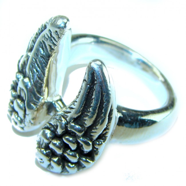 Angel's Wings Bali made .925 Sterling Silver handcrafted Ring s. 7