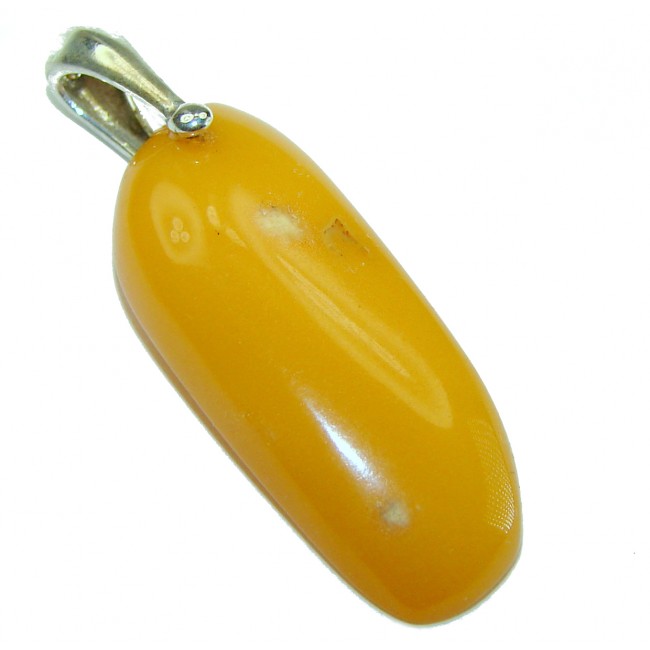 Honay Drop authentic Baltic Amber .925 Sterling Silver handmade Pendant