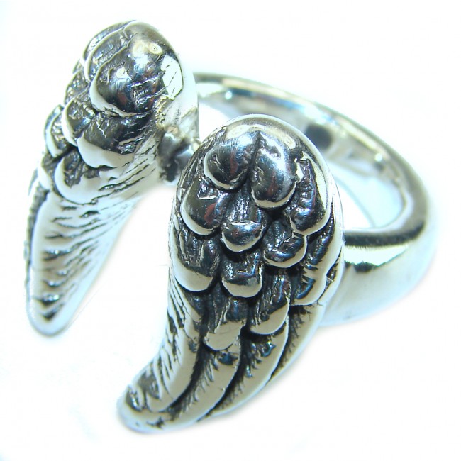 Angel's Wings Bali made .925 Sterling Silver handcrafted Ring s. 5 1/4