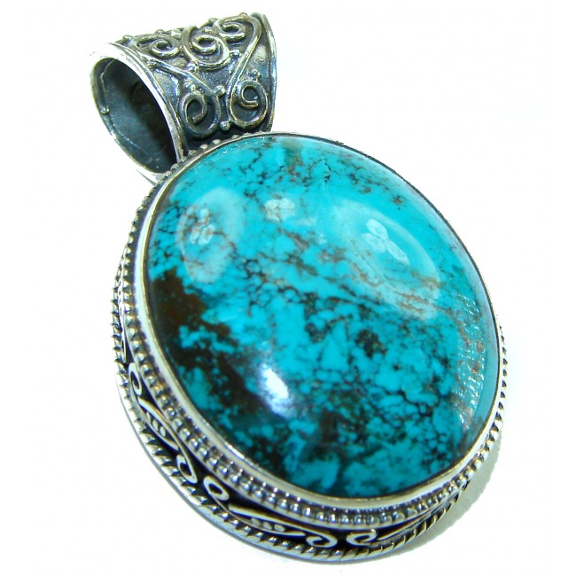 Rare Arizona Beauty Natural Turquoise .925 Sterling Silver handmade pendant