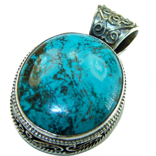 Rare Arizona Beauty Natural Turquoise .925 Sterling Silver handmade pendant