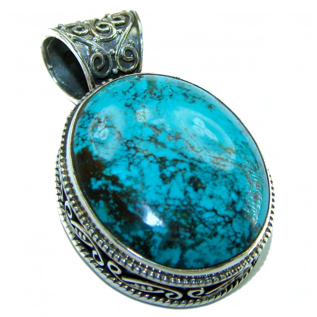 Rare Arizona Beauty Natural Turquoise .925 Sterling Silver handmade pendant