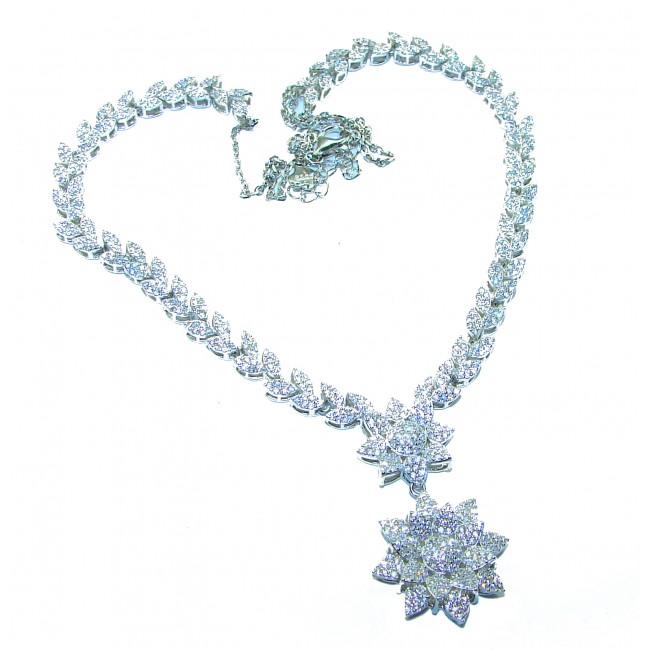 Dazzling Star Exclusive White Topaz .925 Sterling Silver handcrafted necklace