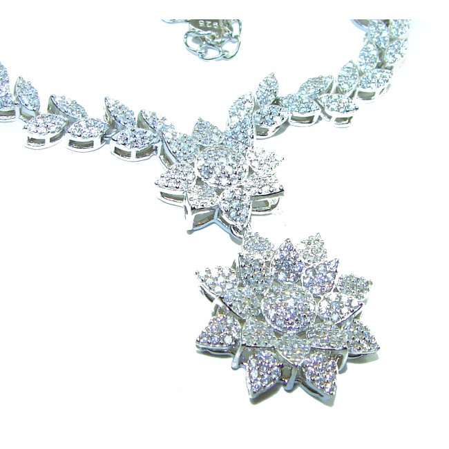 Dazzling Star Exclusive White Topaz .925 Sterling Silver handcrafted necklace