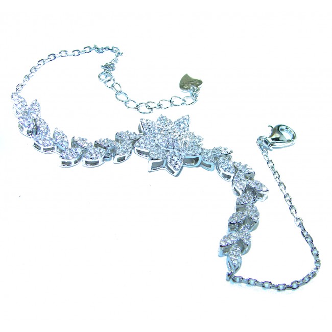 Dazzling Star Exclusive White Topaz .925 Sterling Silver handcrafted .925 Sterling Silver Bracelet