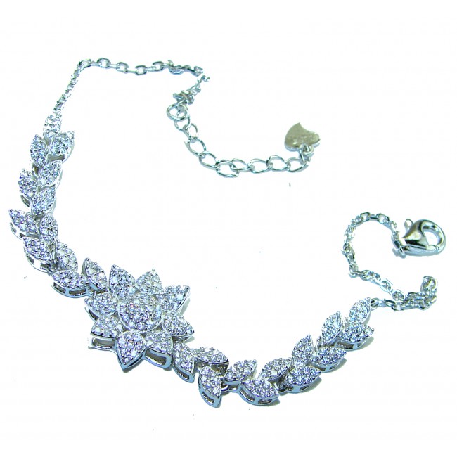 Dazzling Star Exclusive White Topaz .925 Sterling Silver handcrafted .925 Sterling Silver Bracelet