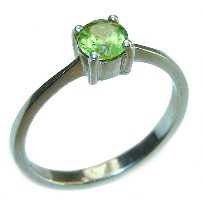 Nature's Love Authentic 0.5 carat Peridot .925 Sterling Silver handmade Ring s. 7 3/4