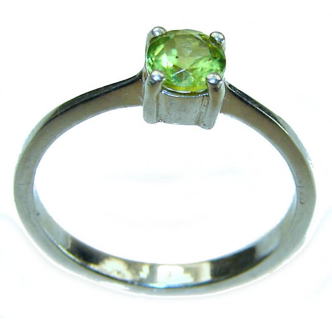 Nature's Love Authentic 0.5 carat Peridot .925 Sterling Silver handmade Ring s. 7 3/4