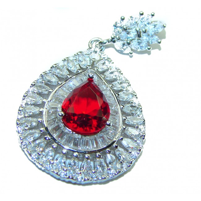 Excellent quality 3.6 Ruby .925 Sterling Silver handmade Pendant