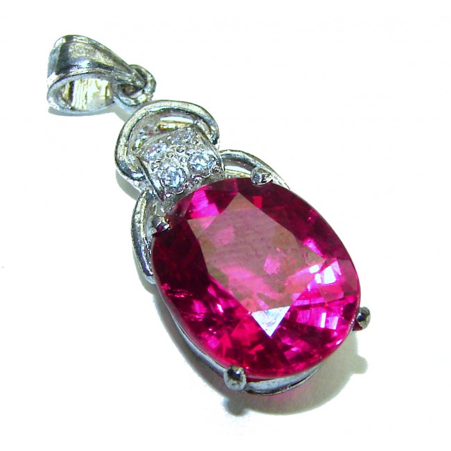 Excellent quality 4.6 Pink Orchid Topaz .925 Sterling Silver handmade Pendant