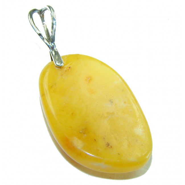 Honay Drop authentic Baltic Amber .925 Sterling Silver handmade Pendant