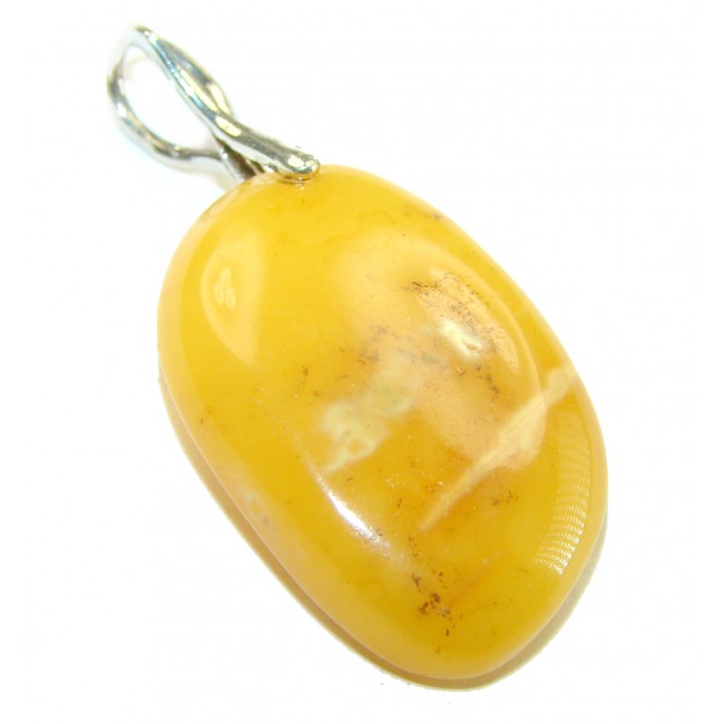 Honay Drop authentic Baltic Amber .925 Sterling Silver handmade Pendant