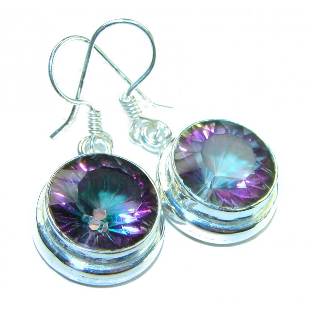 11.2 carat Mystic Topaz .925 Sterling Silver earrings