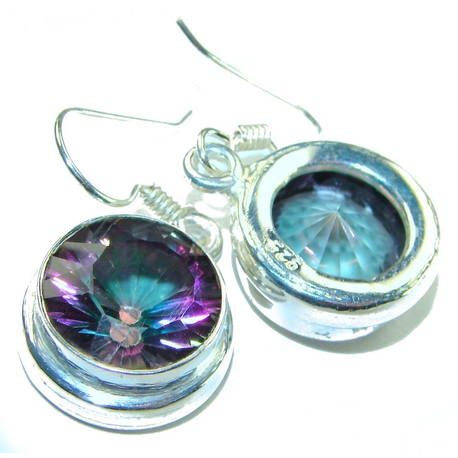 11.2 carat Mystic Topaz .925 Sterling Silver earrings