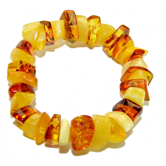 Multicolor Color Beautiful Amber handcrafted streach Bracelet