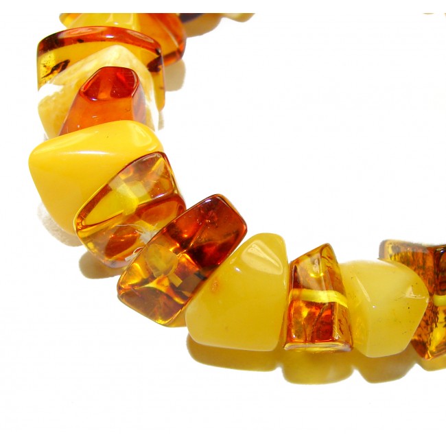 Multicolor Color Beautiful Amber handcrafted streach Bracelet