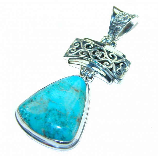 Rare Arizona Beauty Natural Turquoise .925 Sterling Silver handmade pendant