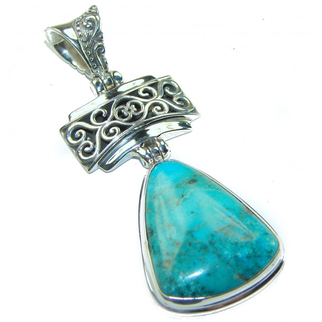 Rare Arizona Beauty Natural Turquoise .925 Sterling Silver handmade pendant