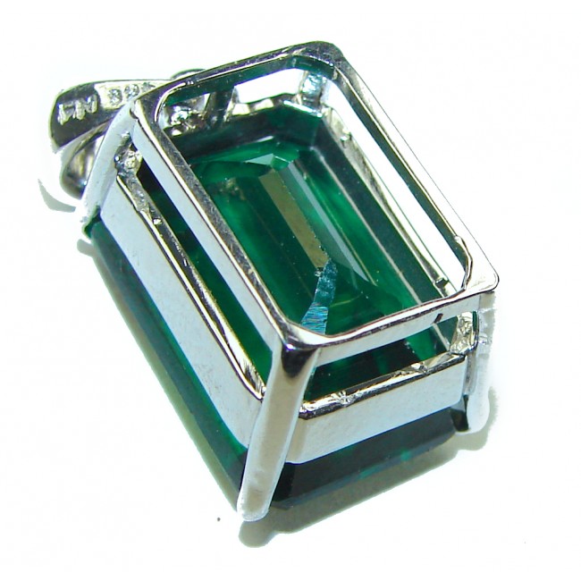 Green Ivy 14.5 carat Green Topaz .925 Sterling Silver handcrafted pendant