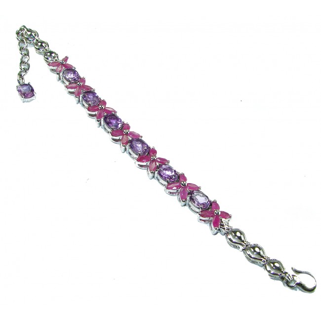 Luxurious design 39.9 carat Authentic Amethyst .925 Sterling Silver handcrafted Bracelet