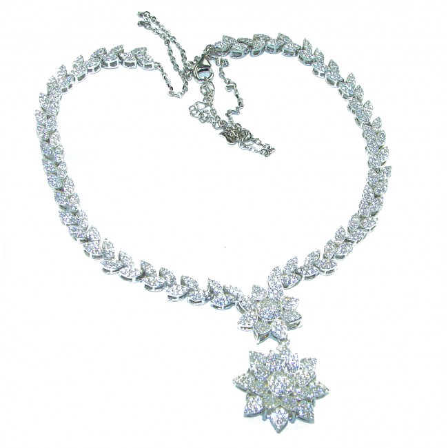 Dazzling Star Exclusive White Topaz .925 Sterling Silver handcrafted necklace