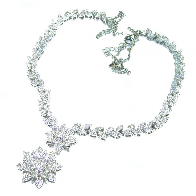 Dazzling Star Exclusive White Topaz .925 Sterling Silver handcrafted necklace