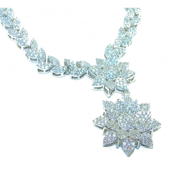 Dazzling Star Exclusive White Topaz .925 Sterling Silver handcrafted necklace