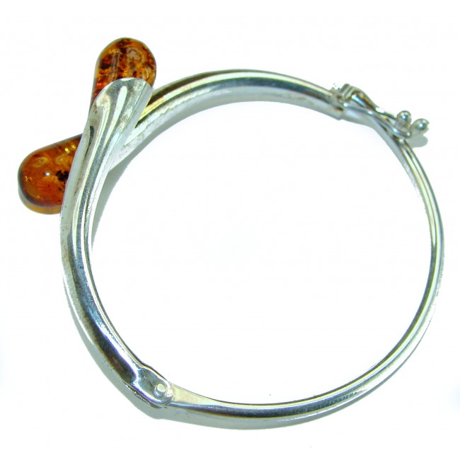 Excellent Baltic Amber .925 Sterling Silver entirely handcrafted Bracelet