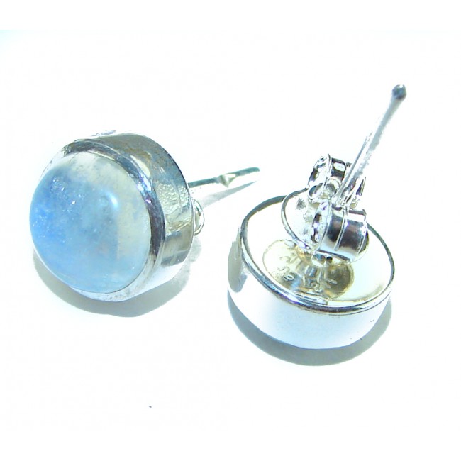 Great Rainbow Moonstone .925 Sterling Silver handcrafted Earrings