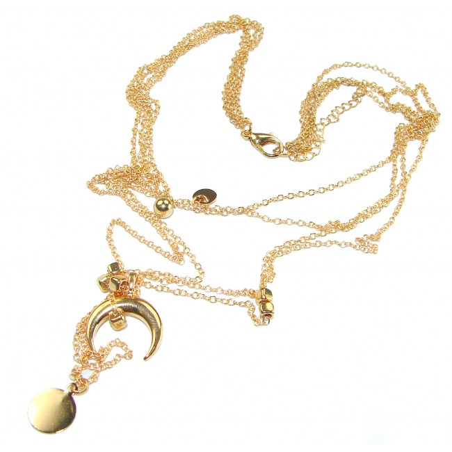 Multilayer Necklace Gold over .925 Sterling Silver handcrafted necklace