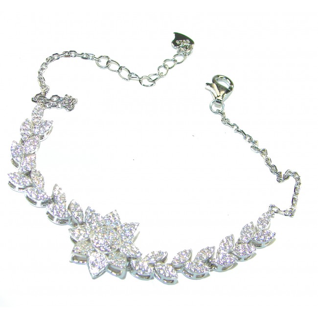 Dazzling Star Exclusive White Topaz .925 Sterling Silver handcrafted .925 Sterling Silver Bracelet