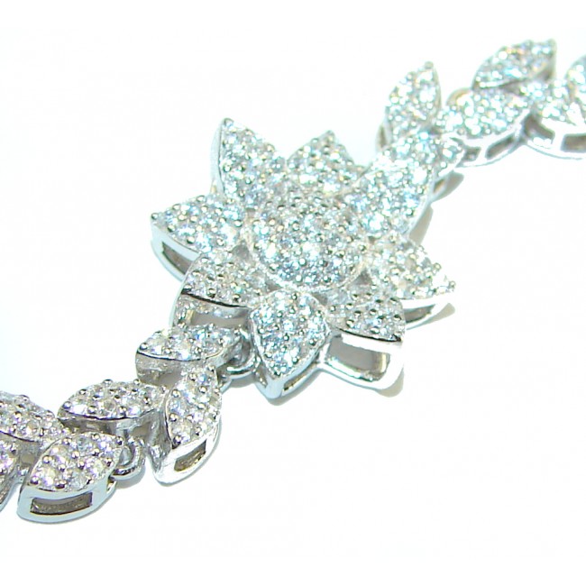 Dazzling Star Exclusive White Topaz .925 Sterling Silver handcrafted .925 Sterling Silver Bracelet