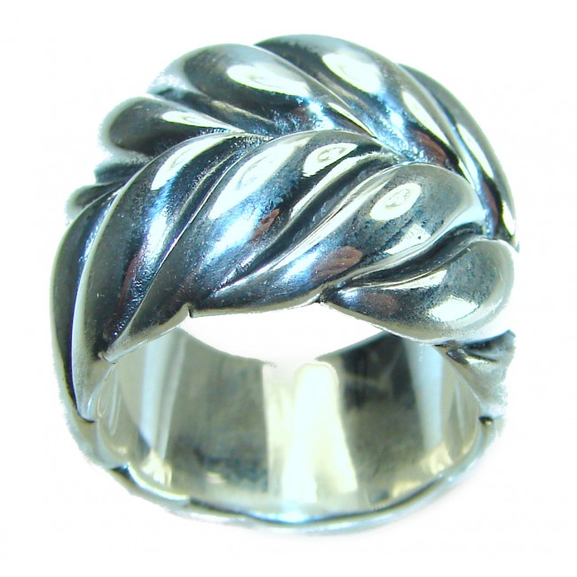 Large Natural Beauty Italy Made Silver Sterling Silver ring s. 7