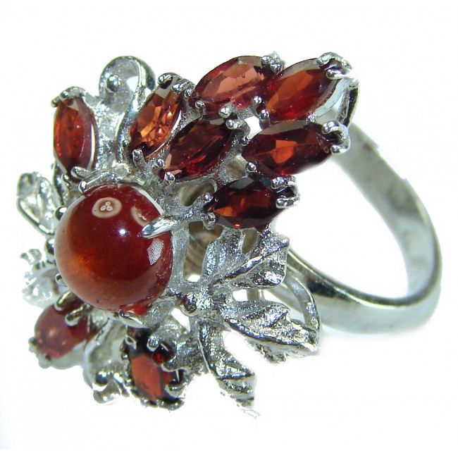 Real Beauty of Nature - natural 14.5 carat Ruby .925 Sterling Silver handmade Statement Ring size 8