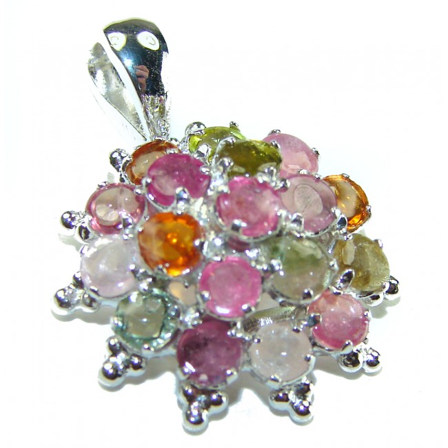 Beautiful Nature 9.2 Pink Tourmaline .925 Sterling silver handcrafted pendant