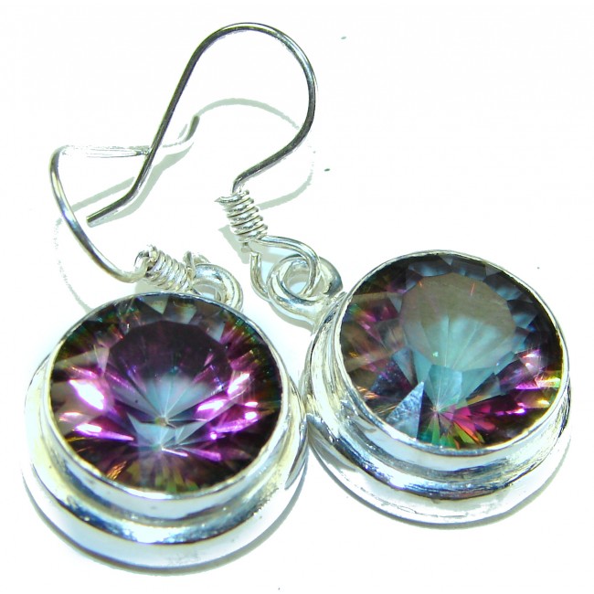 11.2 carat Mystic Topaz .925 Sterling Silver earrings