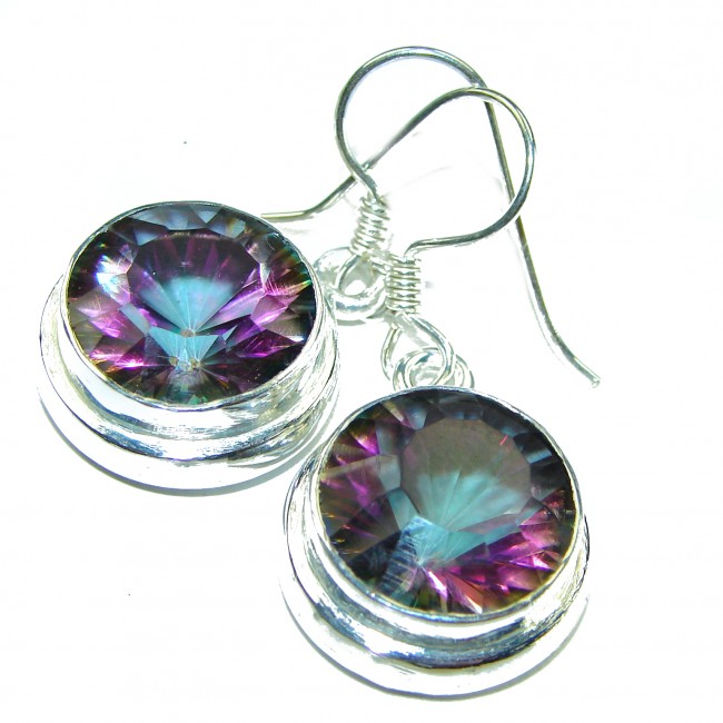 11.2 carat Mystic Topaz .925 Sterling Silver earrings