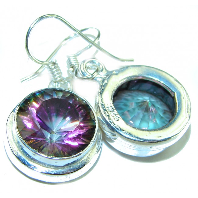 11.2 carat Mystic Topaz .925 Sterling Silver earrings