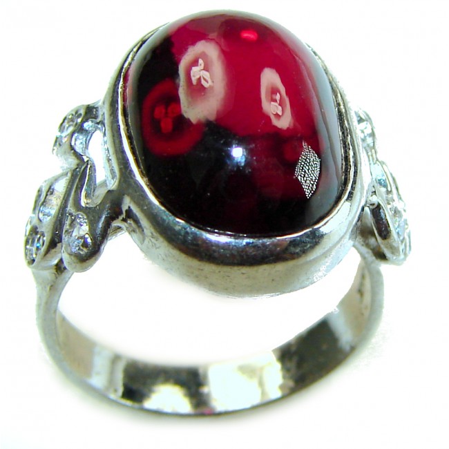 Real Beauty of Nature - natural 10.5 carat Ruby .925 Sterling Silver handmade Statement Ring size 7