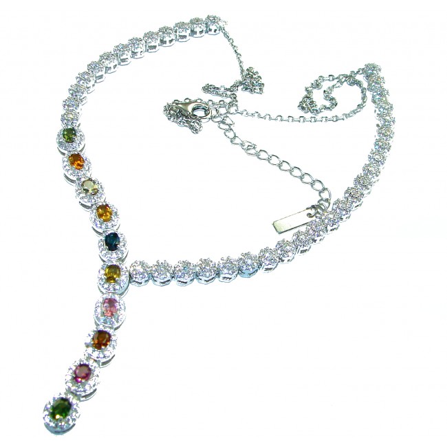 Infinity authentic 29.5 carat Brazilian Tourmaline .925 Sterling Silver handcrafted necklace