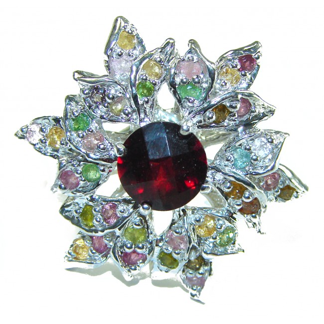 Real Beauty of Nature - natural 9.5 carat Ruby .925 Sterling Silver handmade Statement Ring size 7